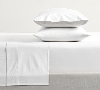 Everyday Percale Sheet Set, White, Queen