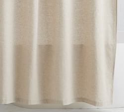 Rory Textured Stripe Cotton Shower Curtain