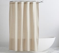 Rory Textured Stripe Cotton Shower Curtain
