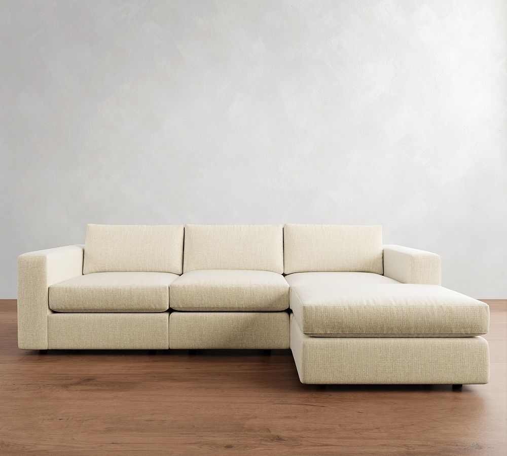 Carmel Square Arm Modular Chaise Sectional (113&quot;&ndash;144&quot;)