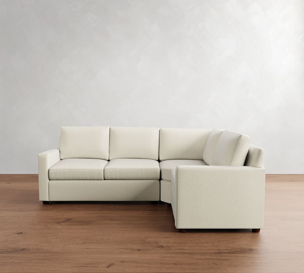 Cameron Modern Square Arm 3-Piece Wedge Sectional (104&quot;)