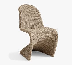 Open Box: Encinitas All-Weather Wicker Outdoor Dining Chair - Vintage White