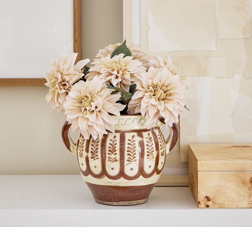 Brown Printed Vase