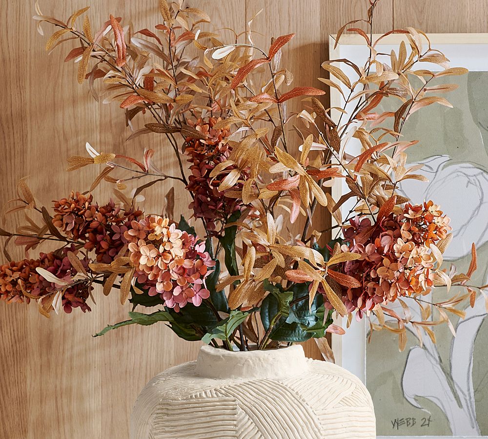 Faux Mixed Olive and Hydrangea Bundle