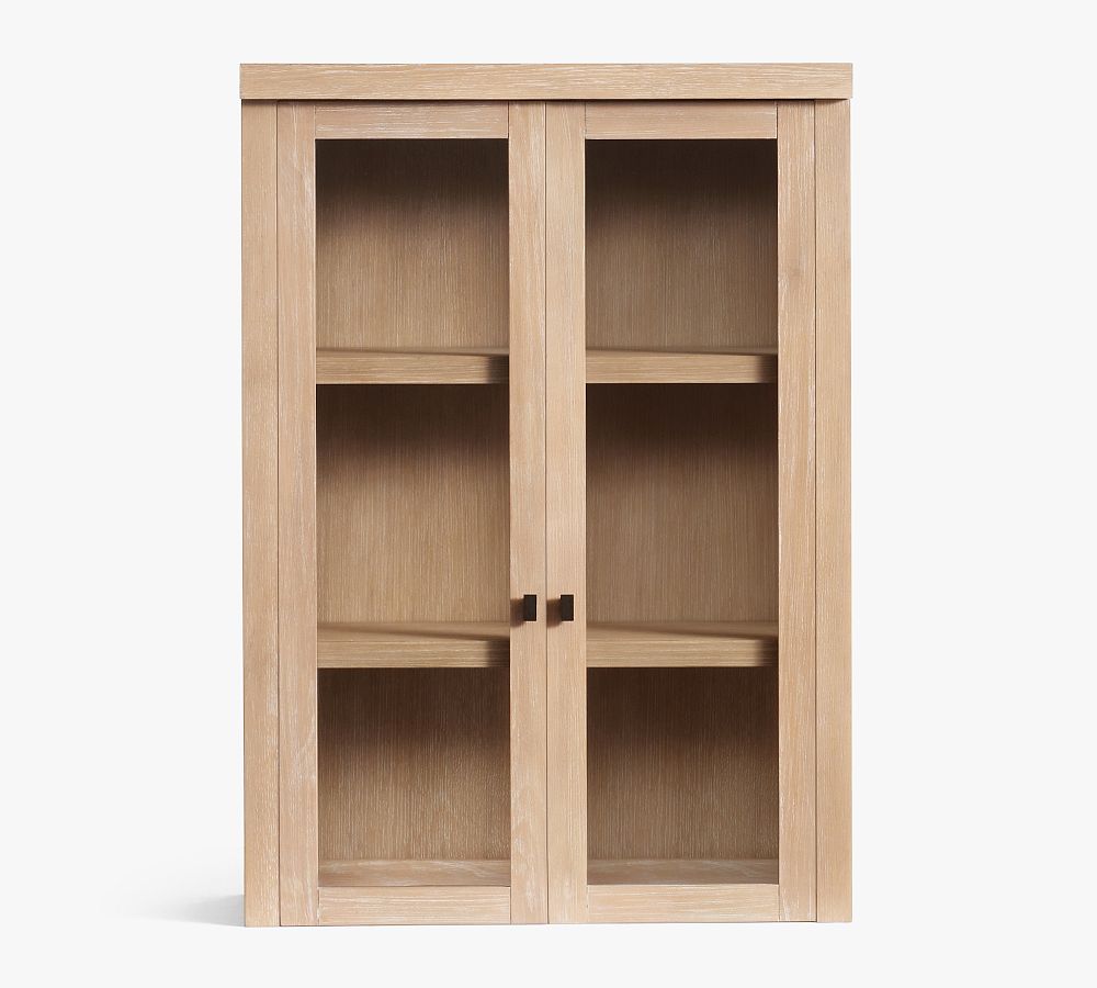 Open Box: Modern Farmhouse Modular Glass Hutch, Fog