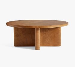 Open Box: Cayman Round Nesting Coffee Tables, 40" Diam. - Antique Umber