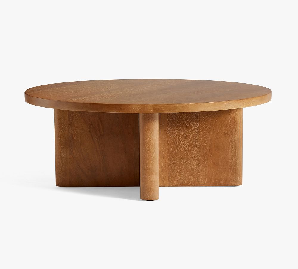 Open Box: Cayman Round Nesting Coffee Tables, 40" Diam. - Antique Umber