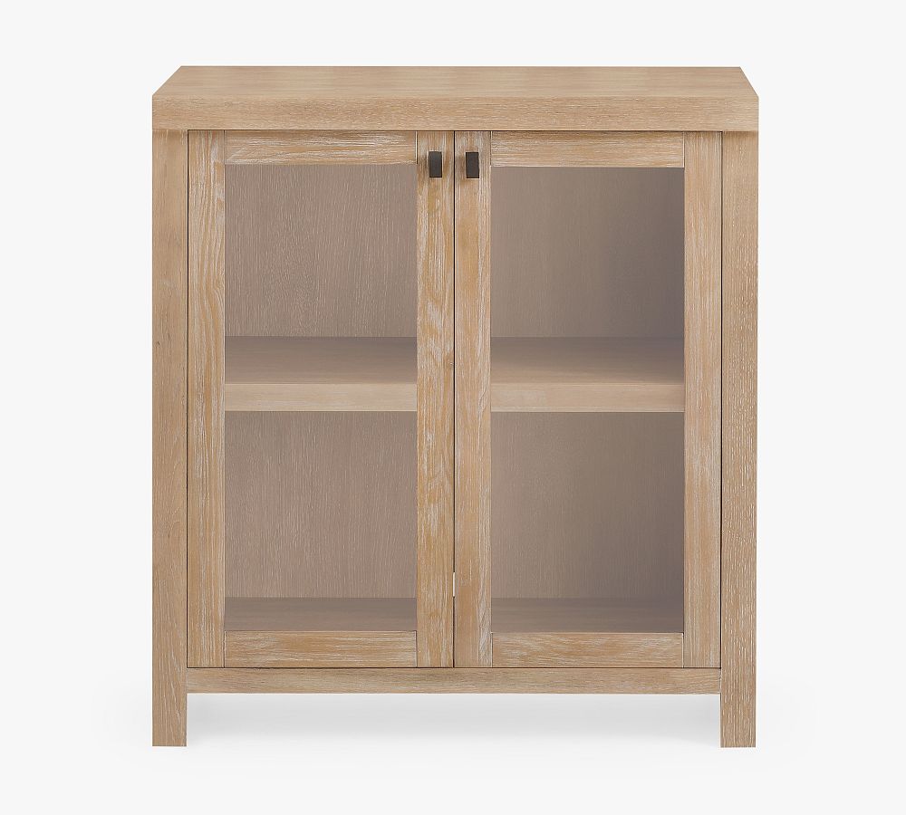 Open Box: Modern Farmhouse Modular Glass Cabinet - Fog-1287727