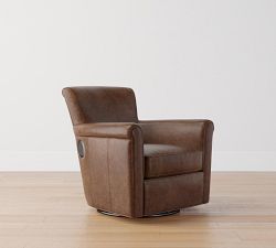 Irving Roll Arm Leather Gaming Chair