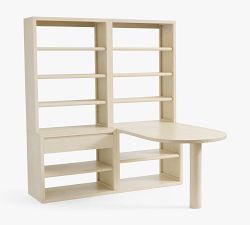 Cayman Peninsula Desk with Bookcase Suite (72&quot; x 66&quot;)