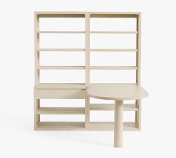 Cayman Peninsula Desk with Bookcase Suite (72&quot; x 66&quot;)