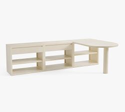 Cayman Peninsula Desk with Low Bookcase Suite (108&quot; x 66&quot;)