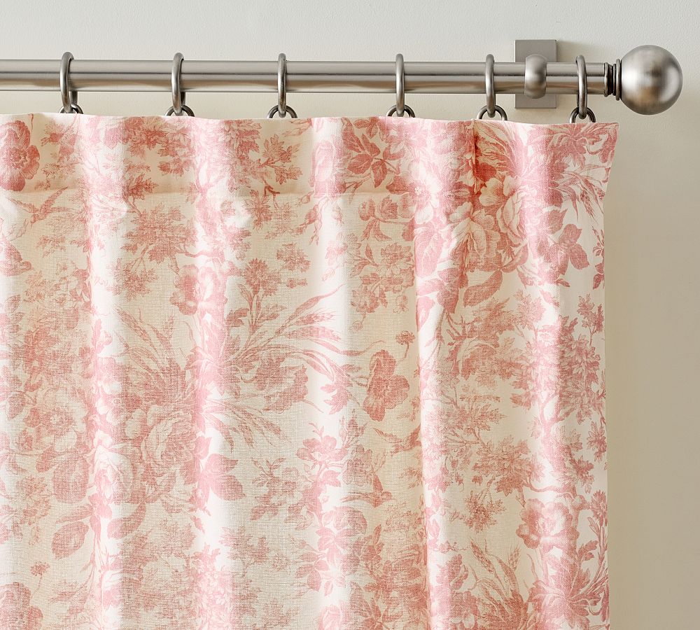 Open Box: Sorrel Toile Curtain, 50"W x 96"L - Rosewood