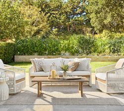 Faux Natural Fiber Flange Outdoor Pillow