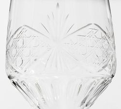 Antique Cut Wine Stem Glasses