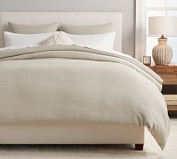 European Striped Dobby Linen Duvet Cover