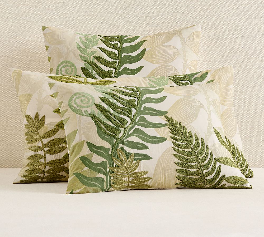 Fern Embroidered Shams