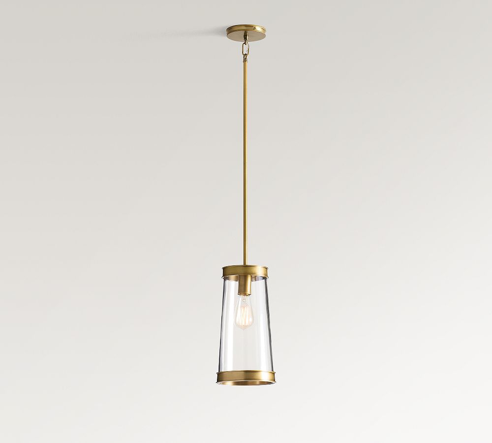 Elizabeth Glass Tapered Petite Pendant (7&quot;)