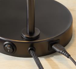 Bauer Metal USB Task Table Lamp (24&quot;)