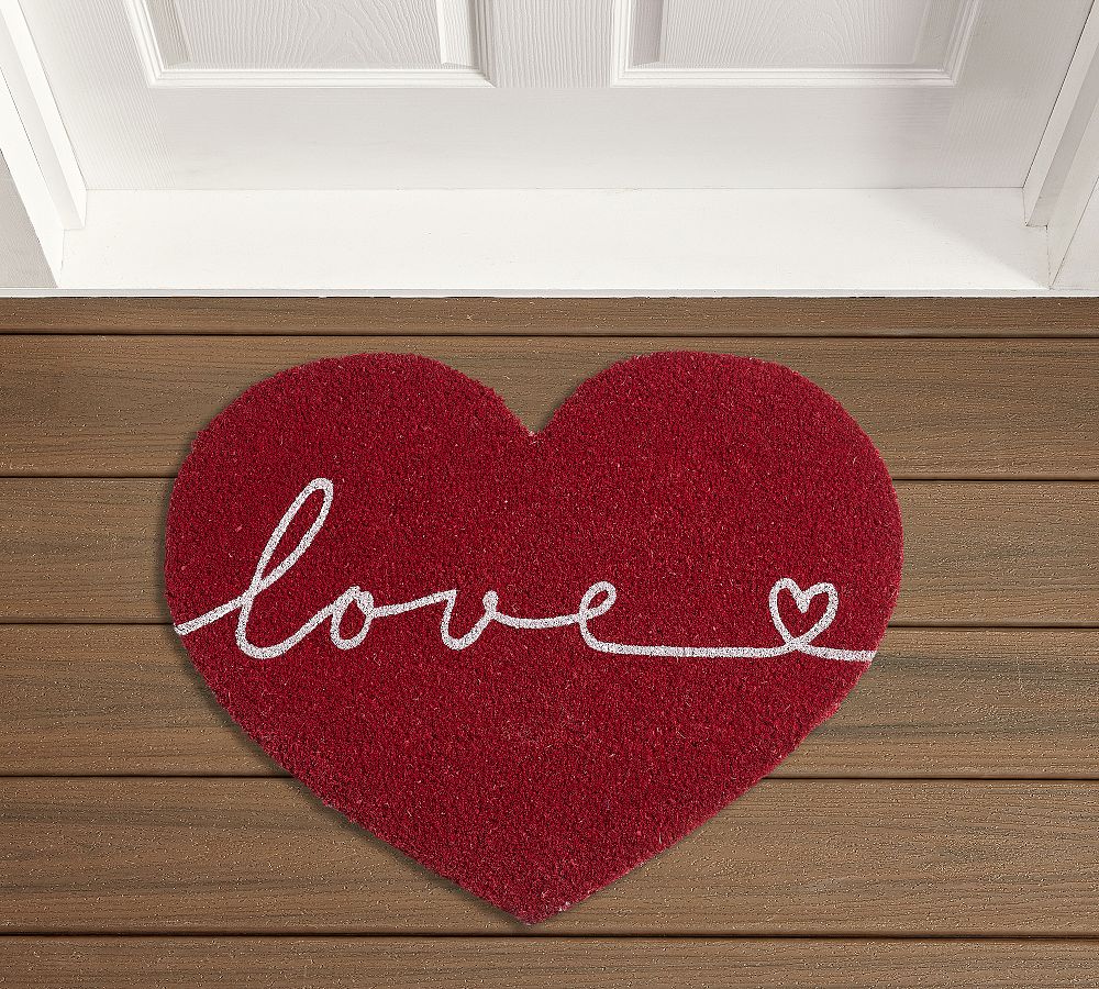 Love Script Figural Doormat