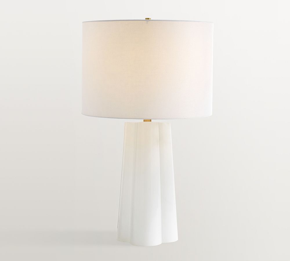Bella Milk Glass Table Lamp (28&quot;)