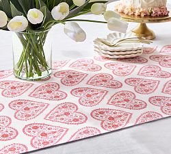 Heart Organic Cotton Table Runner
