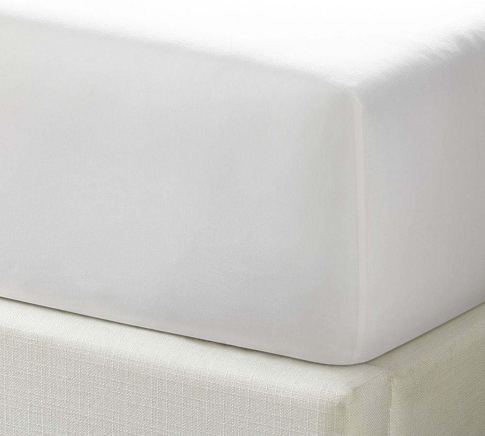 Retreat Essential Percale Fitted Sheet (King + White)