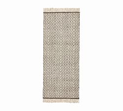 Open Box: Wheatley Synthetic Rug with Anti-Slip Backing, 2.5' x 9' - Charcoal