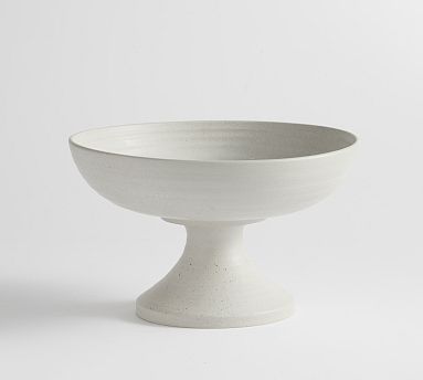 Farmstead Footed Serve Bowl - Oatmeal