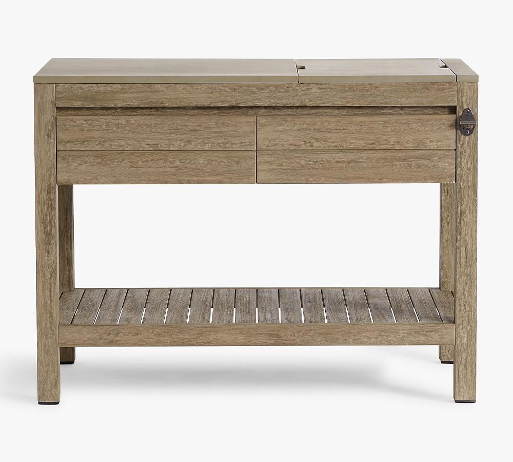 Open Box: Indio Outdoor Kitchen Island, Weathered Gray