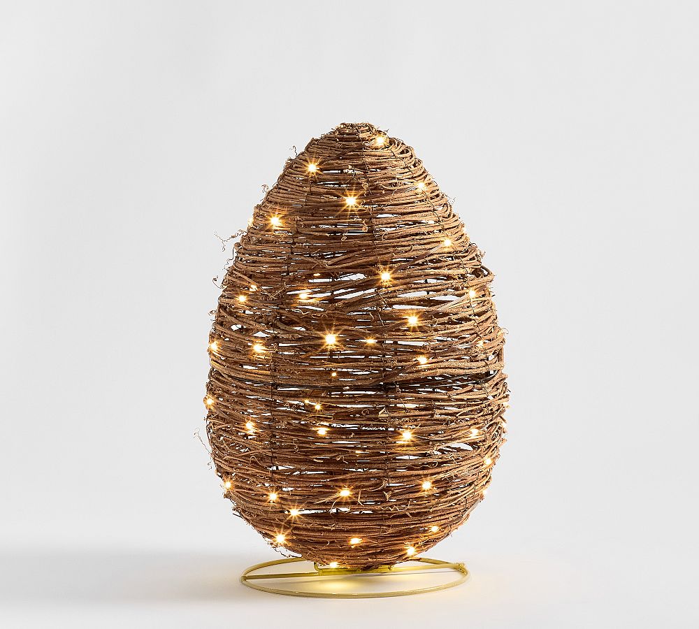 Open Box: Lit Grapevine Egg: Natural: Large