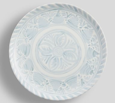 Chambray Tile Stoneware Dinner Plates, Set of 4