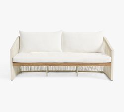 Open Box: Lakewood Rope Outdoor Sofa, 76" - Ivory