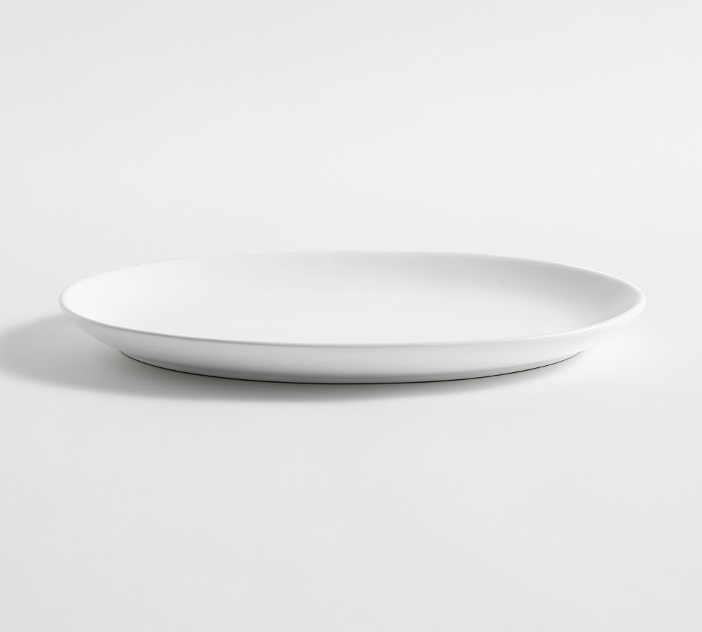 Mason Stoneware Oval Serving Platter - True White