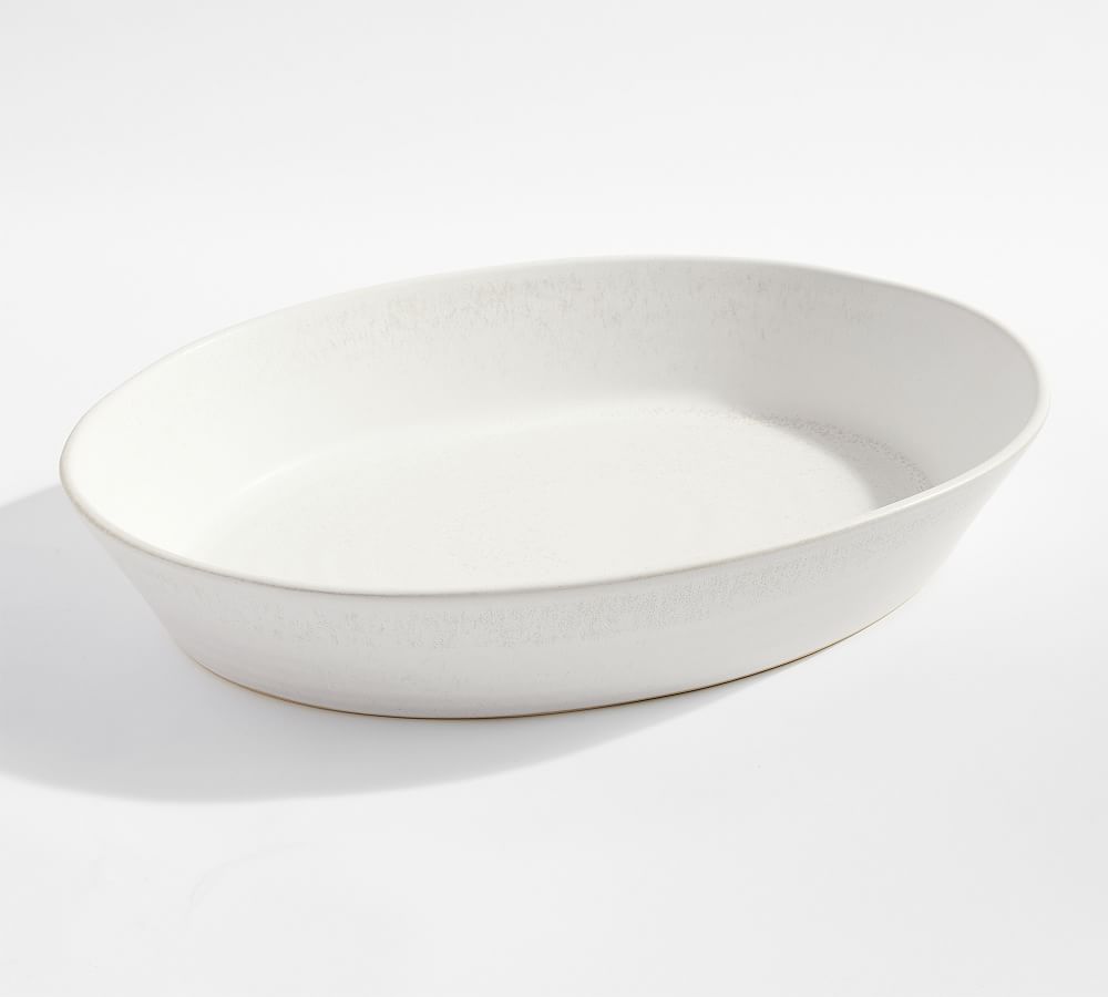 Larkin Stoneware Oval Walled Serving Platter | Large