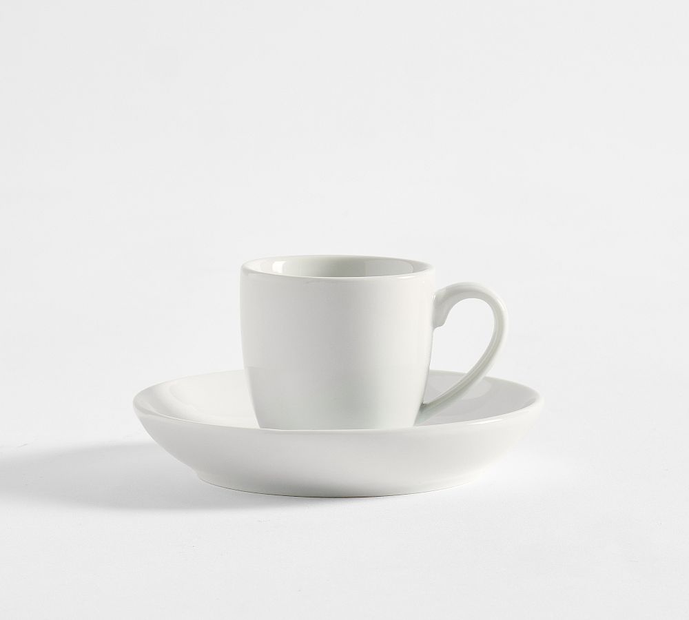 Porcelain Espresso Cups and Saucers - Set of 6