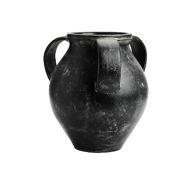 Joshua Ceramic Vase, Medium, Black