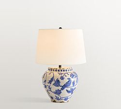 Open Box: Montrose Ceramic 23" Table Lamp, Blue/White, Short
