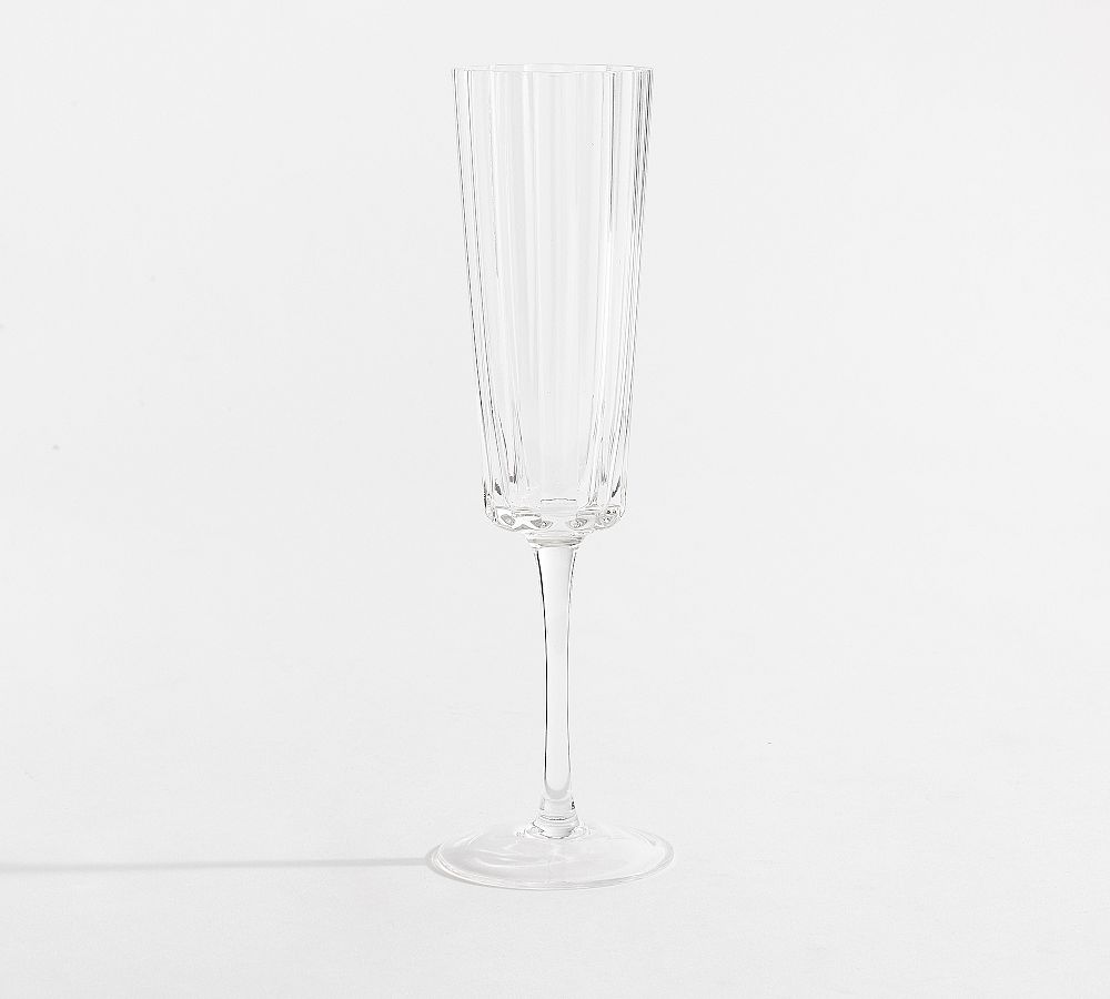 Fluted Glass Champagne Flutes