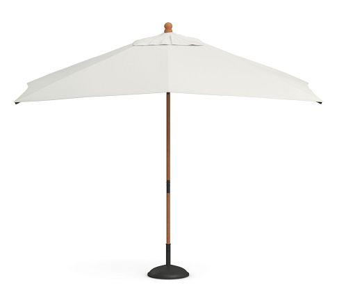 Premium 10' Rectangular Outdoor Patio Umbrella – Teak Frame