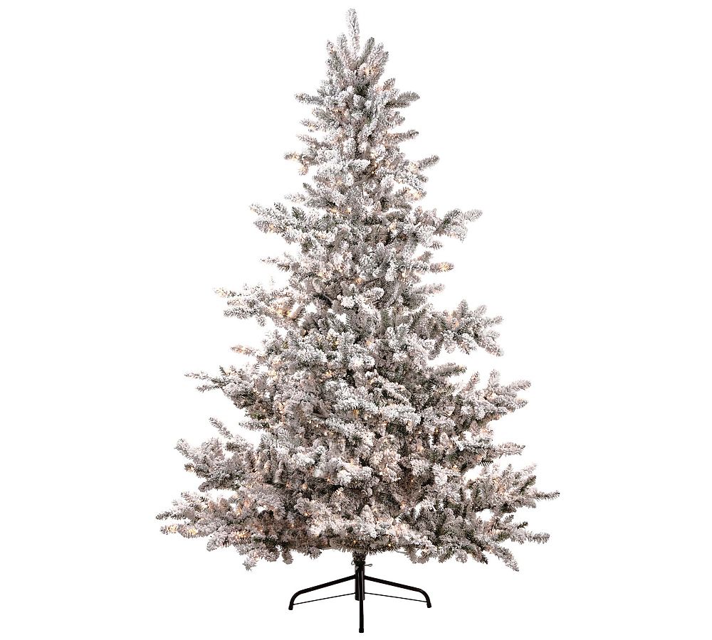 Bergen Faux Flocked Lit Christmas Tree