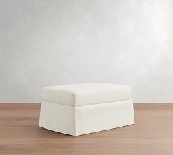 Buchanan Modern Slipcovered Ottoman and a Half