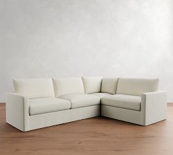 Westwood Slim Arm Slipcovered 3-Piece Sectional (118&quot;)