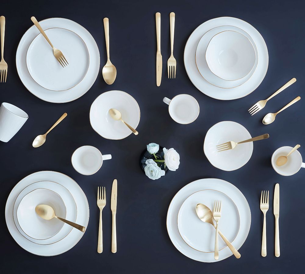 Abbesses Porcelain Dinnerware Set (Gold)