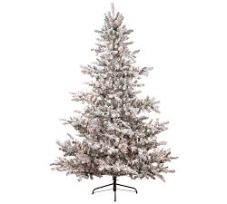 Bergen Faux Flocked Lit Christmas Tree