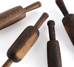 Found Reclaimed Wood Decorative Rollers - Set of 4