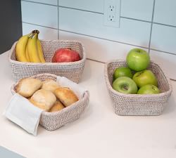 Tava Handwoven Rattan Basket, Set of 3