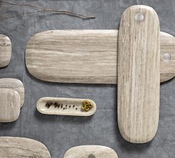 Beige Handcarved Marble Cheese Boards - Set of 3