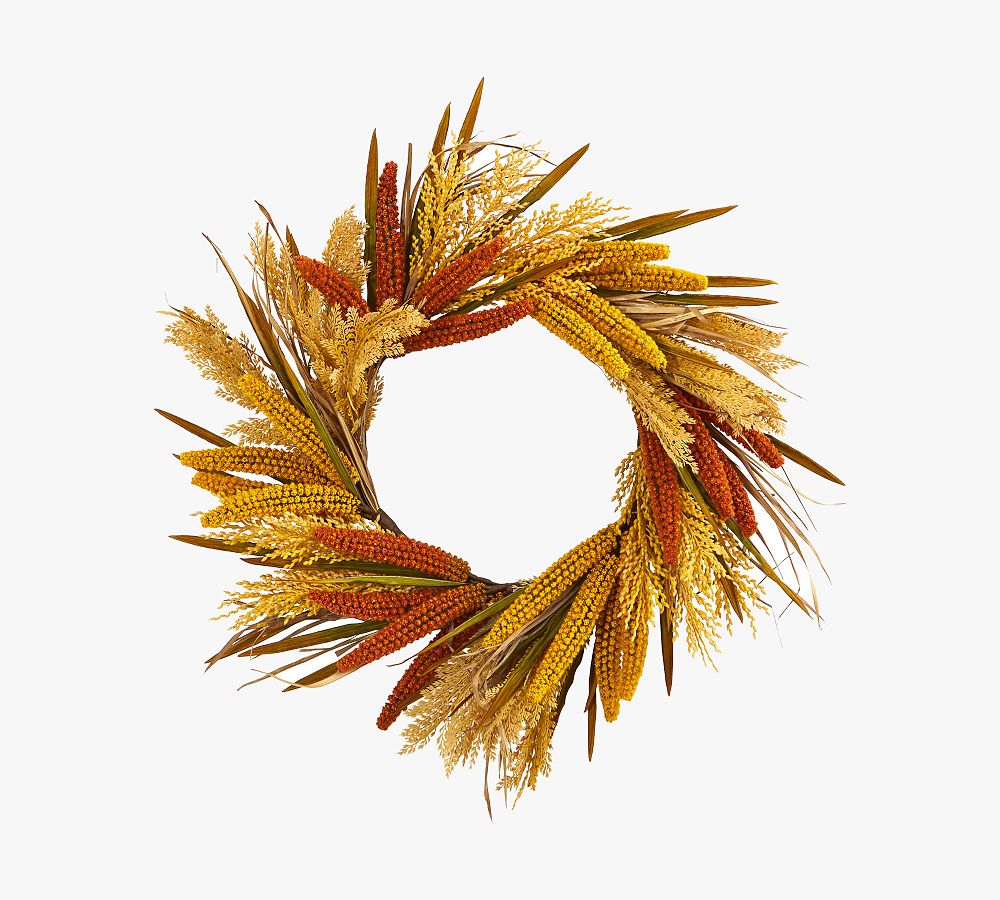 Faux Soghum Harvest Wreat