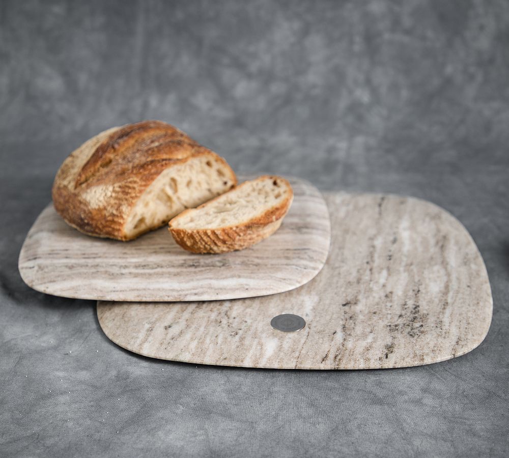 Beige Handcarved Marble Cheese Boards - Set of 3